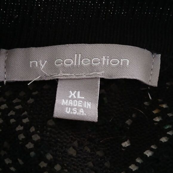 NY Collection cropped shrug  black open front cardigan Sz XL - Picture 5 of 5